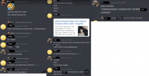 Screenshots of people on discord fighting about who googled my location.