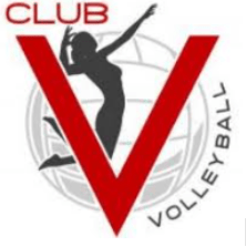 Club V's logo, red and white.